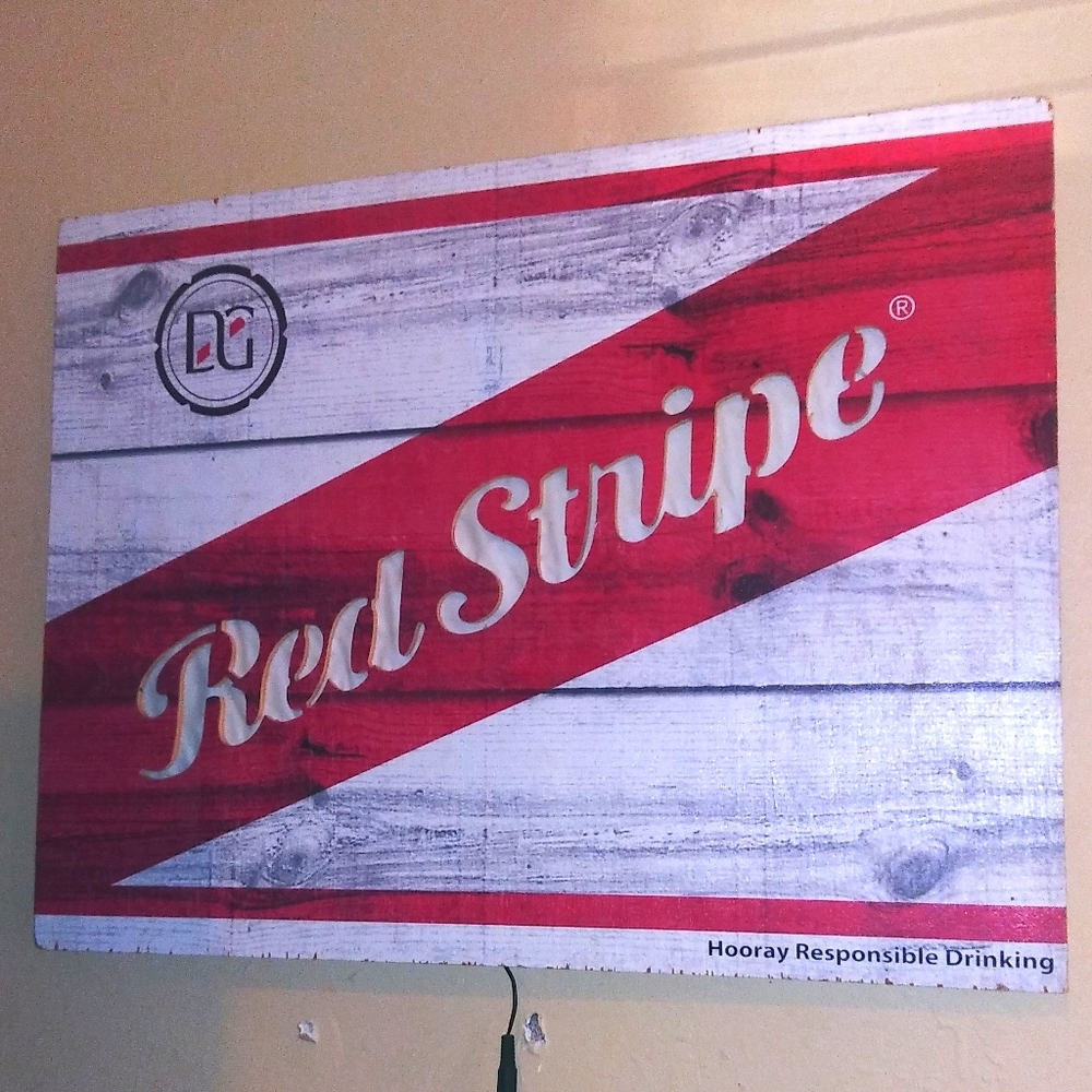 Red Stripe sign